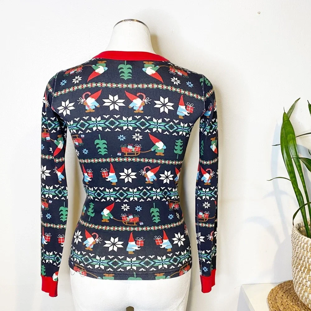 Hanna Andersson | Long John Pajama Top, Fair Isle Gnome,‎ Sz. 14